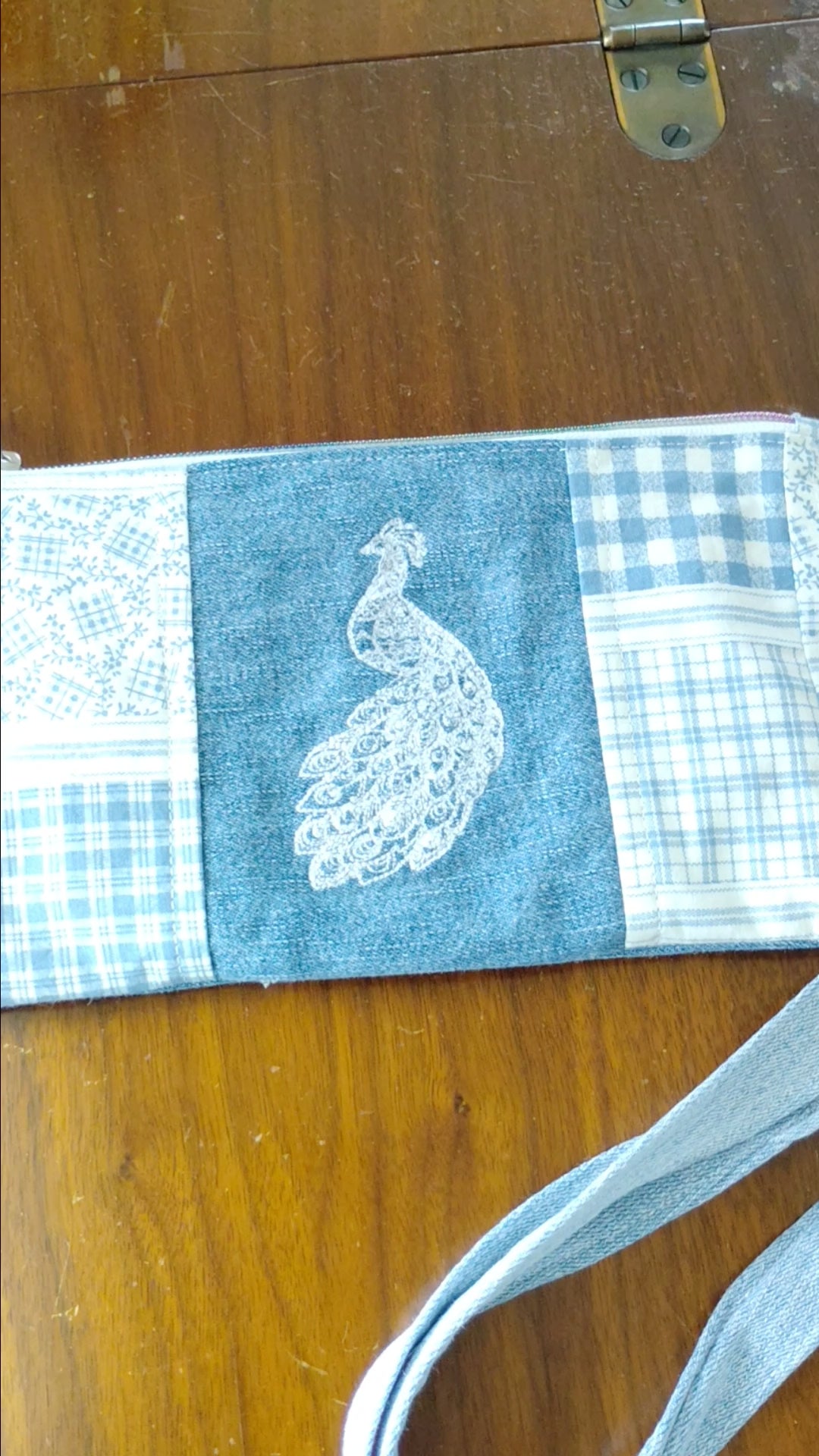 Embroidered Peacock bumbag fanny or crossbody bag