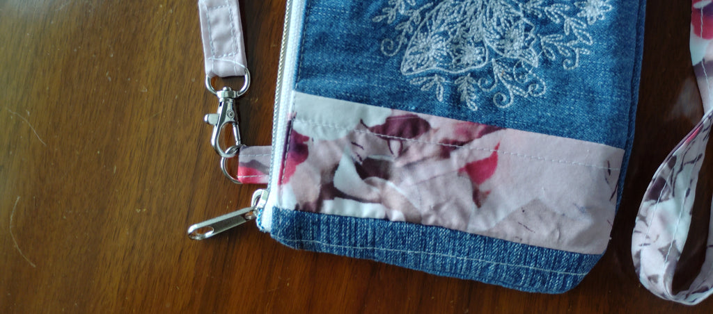 Embroidered Butterfly bumbag fanny or crossbody bag