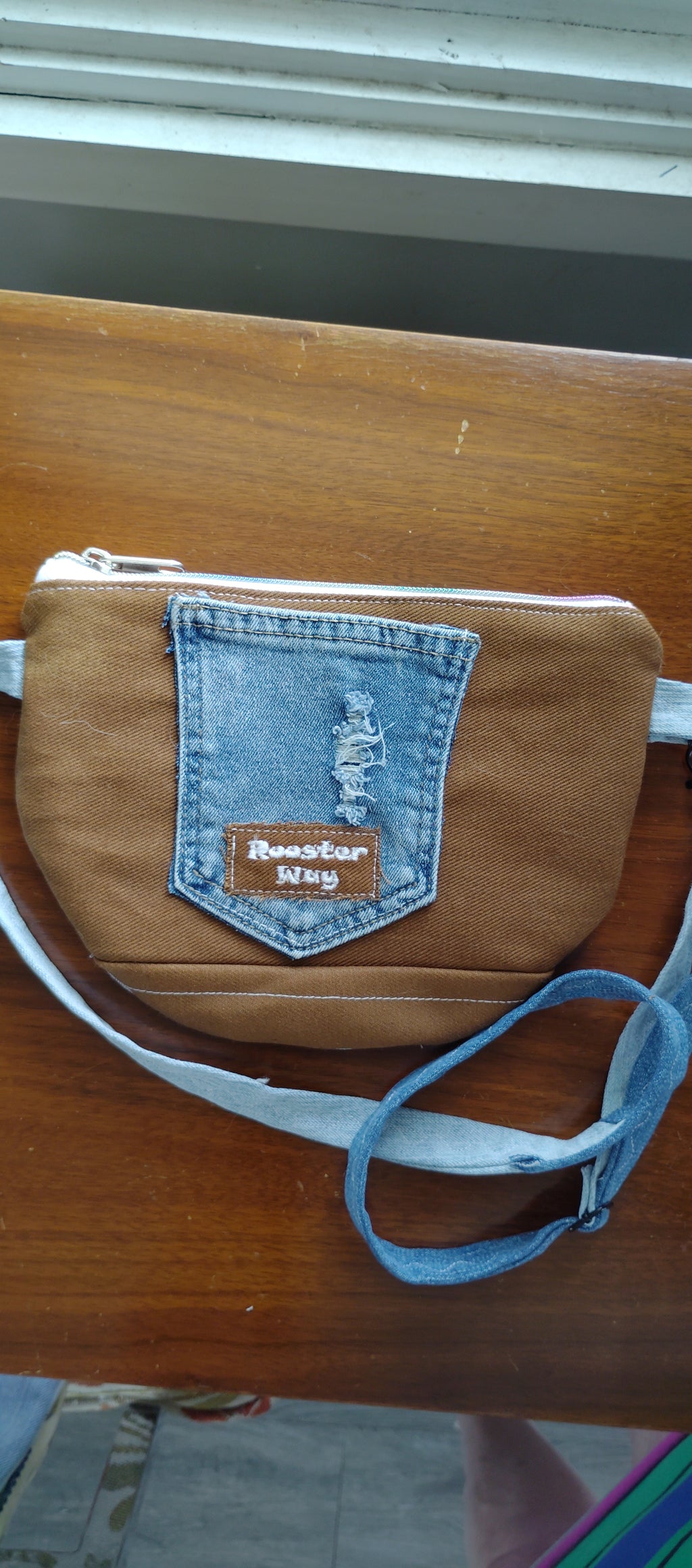 Embroidered Be Real bumbag fanny or crossbody bag