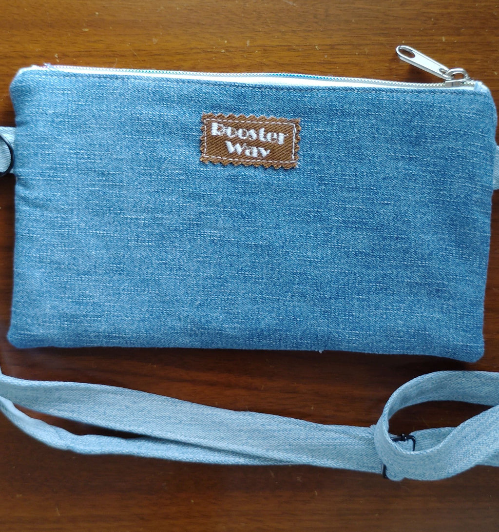 Embroidered Peacock bumbag fanny or crossbody bag