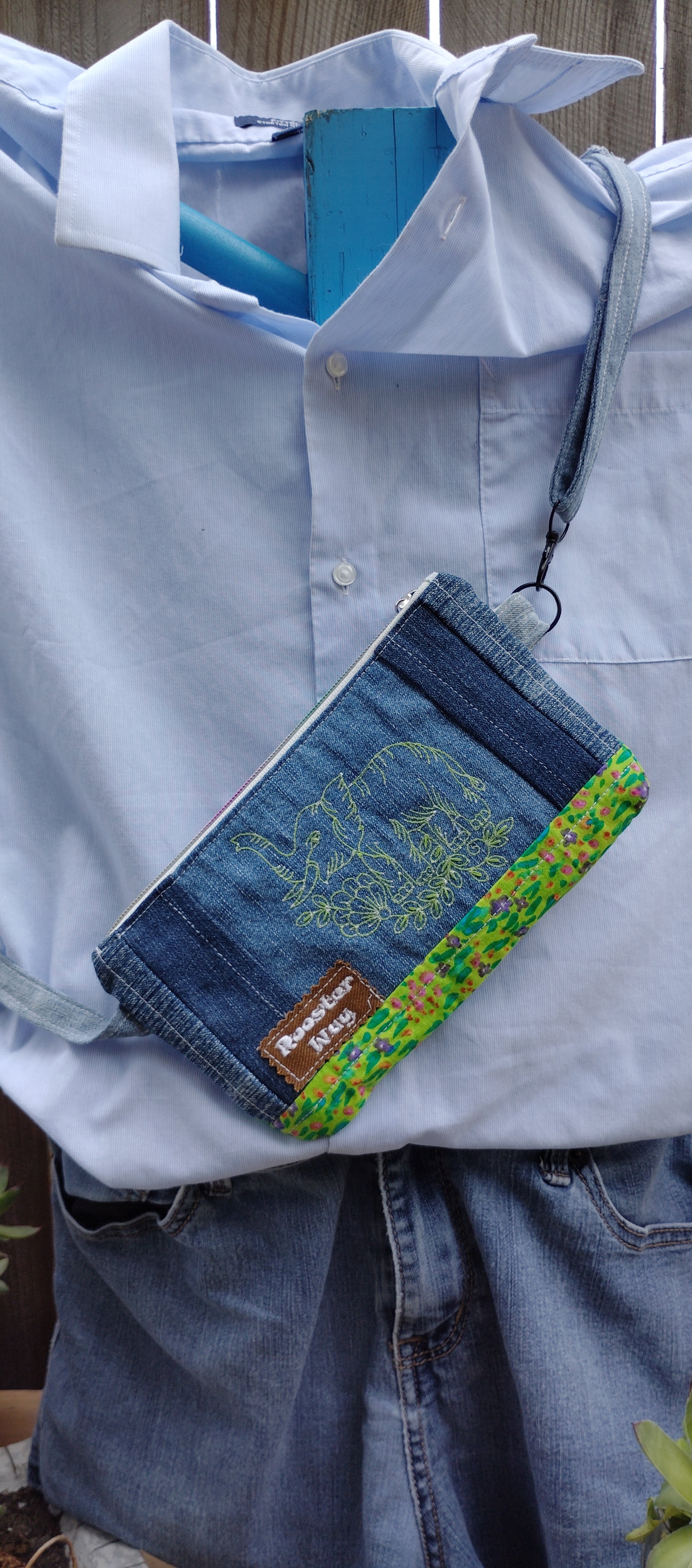 Embroidered Elephant bumbag fanny or crossbody bag