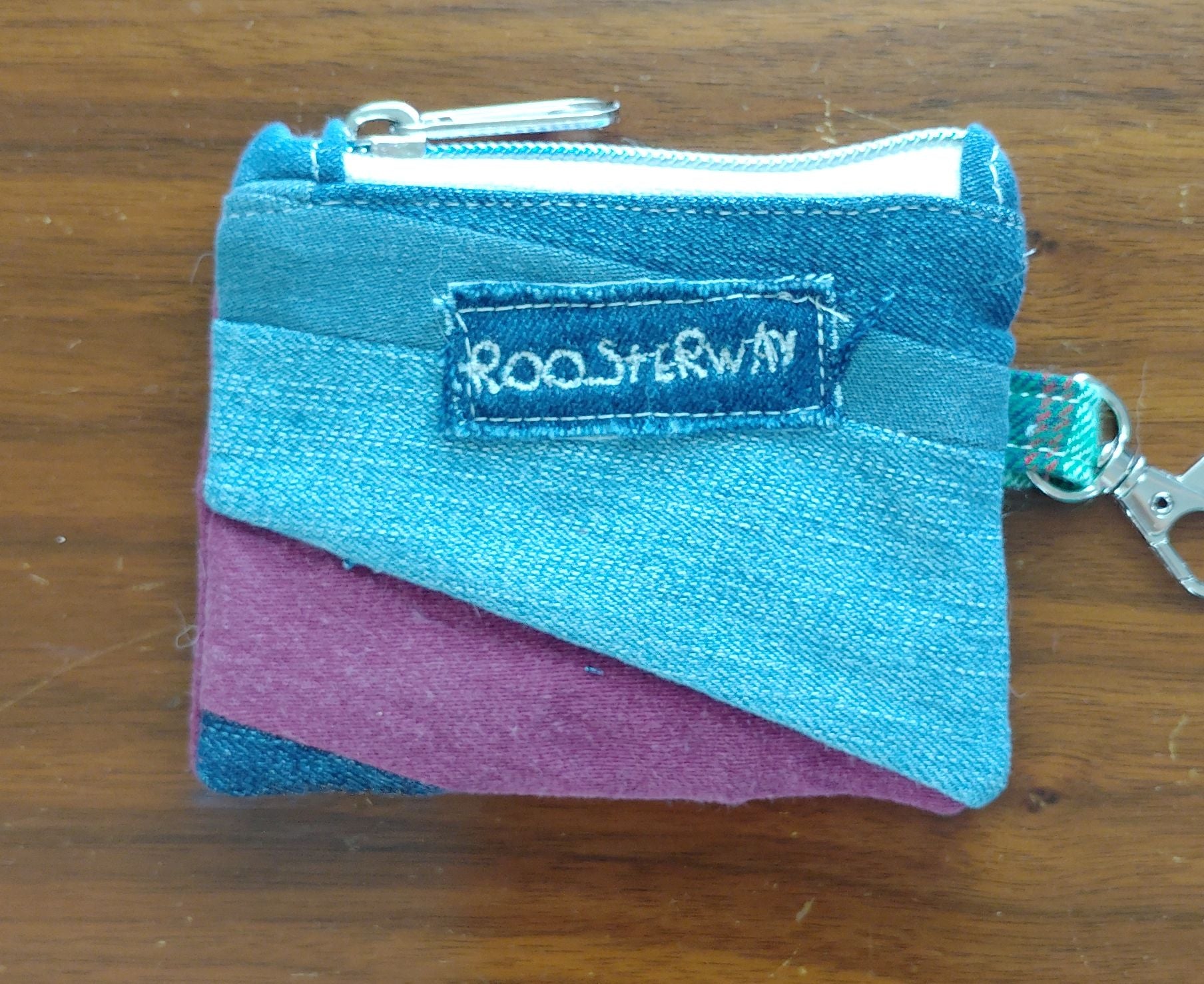 Denim coin purse key chain