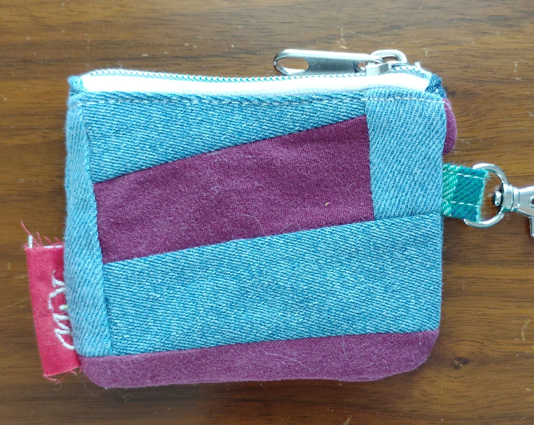 Denim coin purse key chain