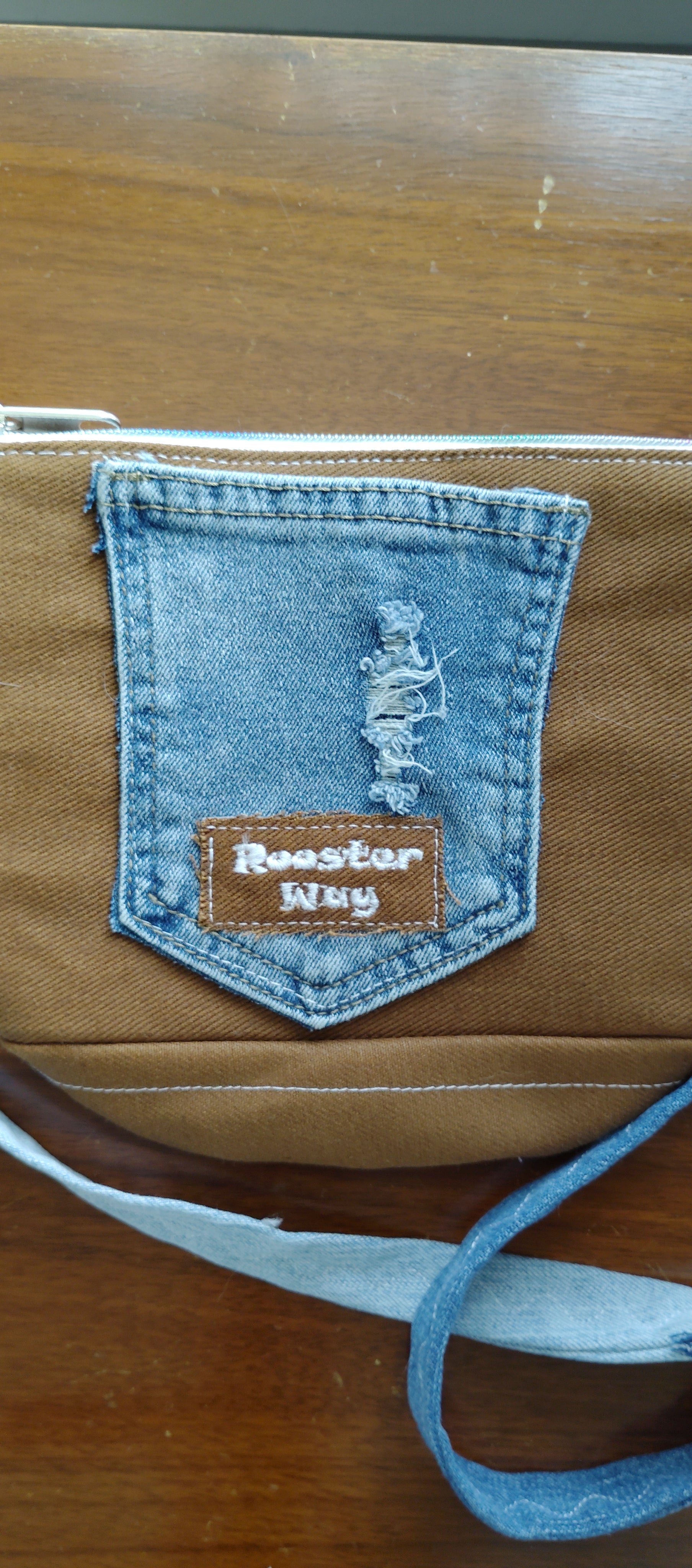 Embroidered Be Real bumbag fanny or crossbody bag