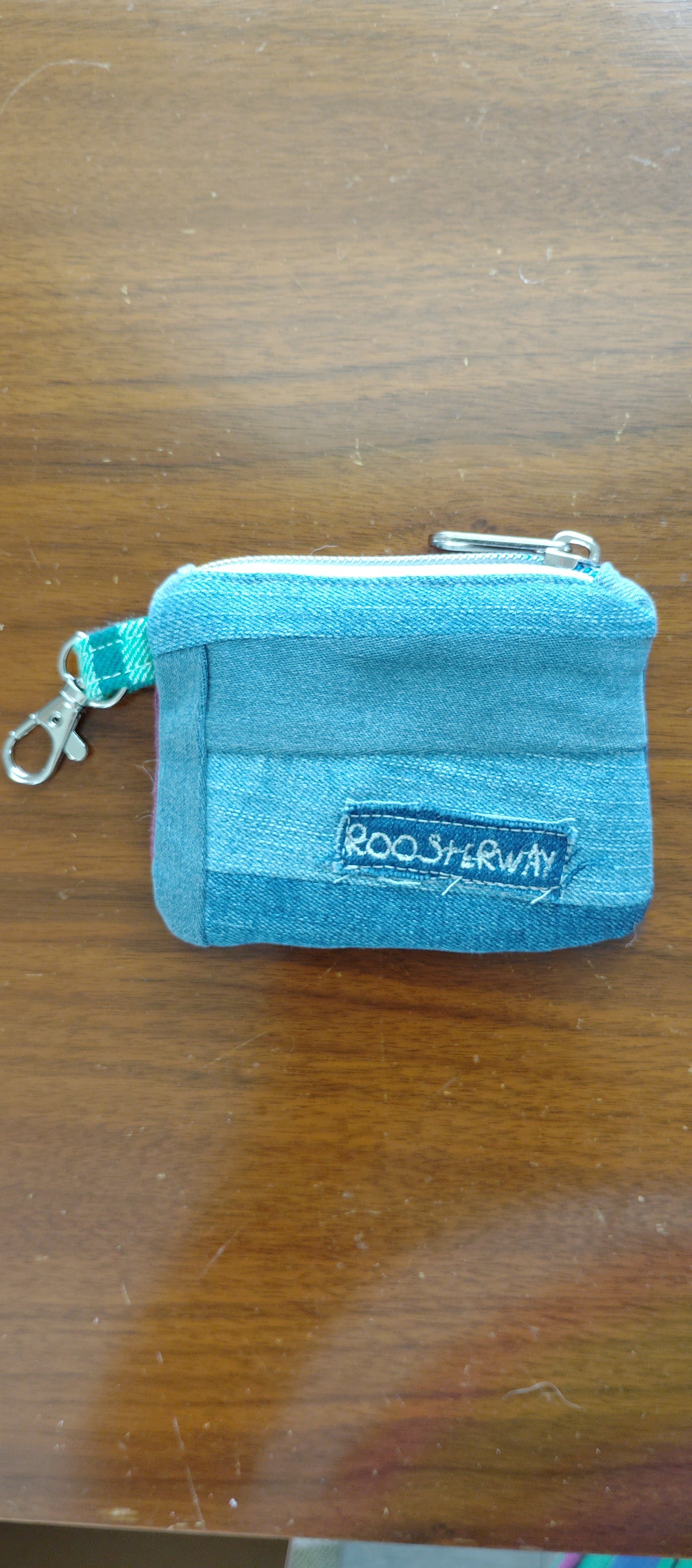 Denim coin purse key chain