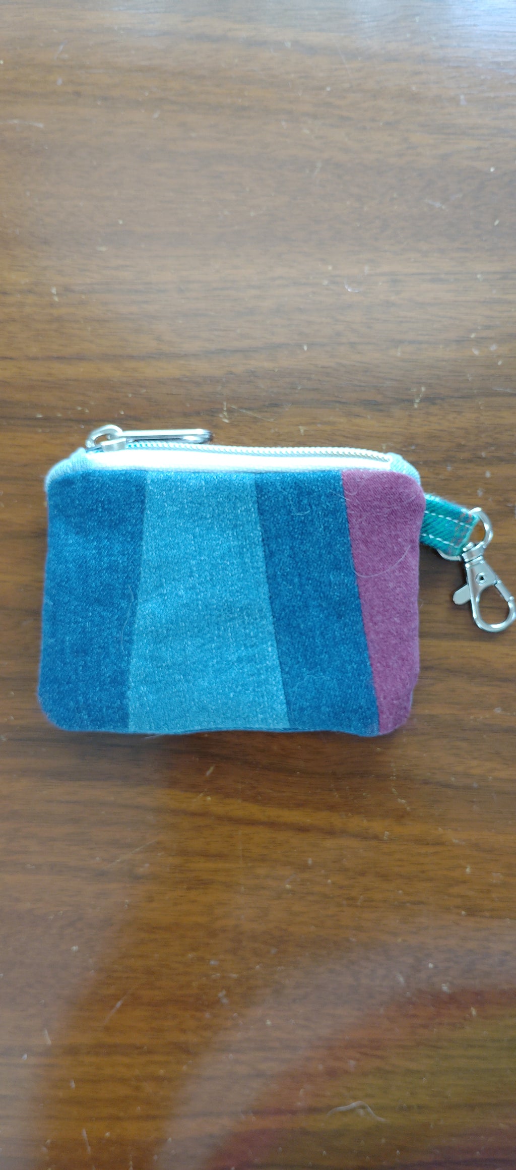 Denim coin purse key chain