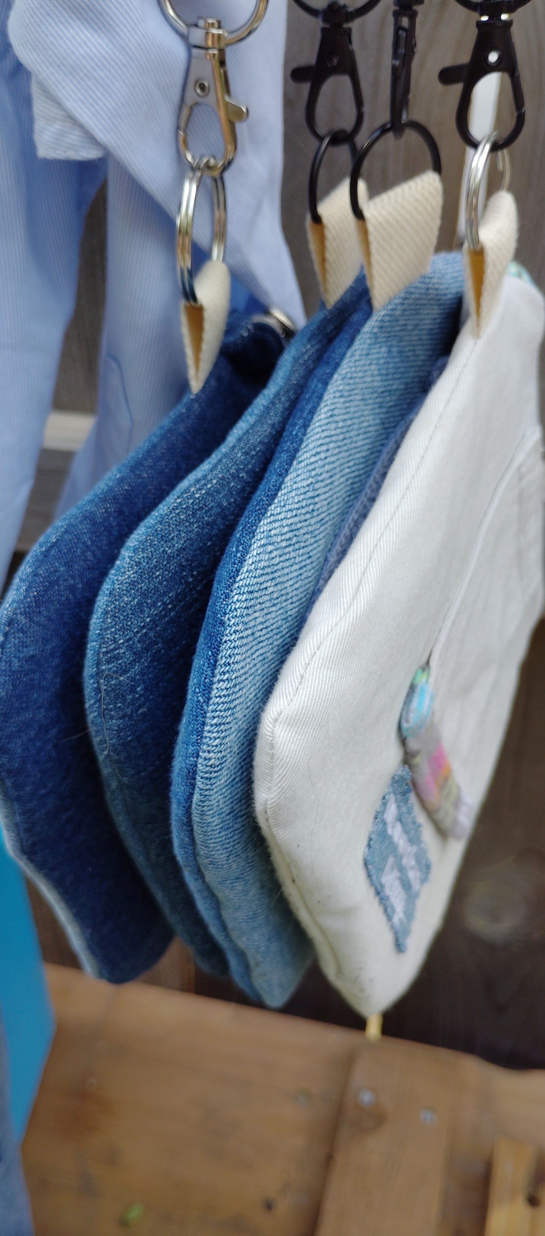 Embroidered wristlet festival flowers and face